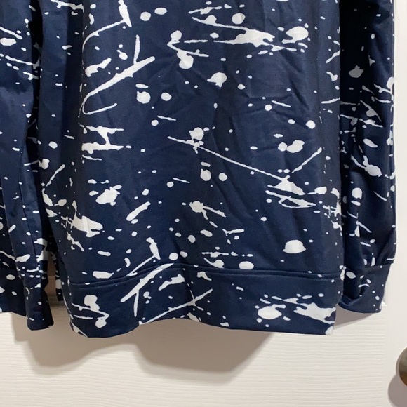 BTFBM Navy Paint Splatter Crew Neck Sweatshirt Sz 2XL - Picture 4 of 9